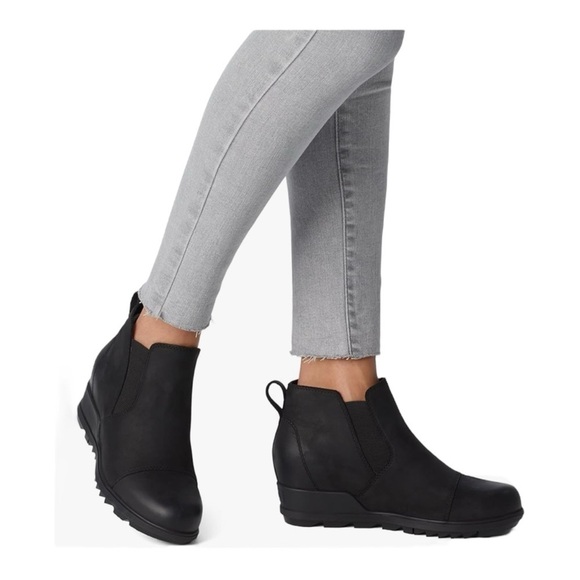 Sorel Evie Bootie Pull-On Ankle Boots in Black NIB - Picture 7 of 10